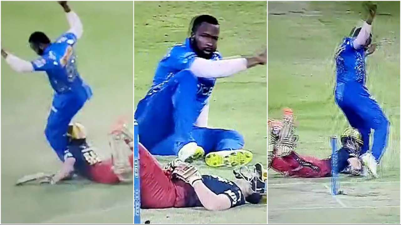 MI vs RCB: Anuj Rawat crashes into Keiron Pollard trying to complete ...