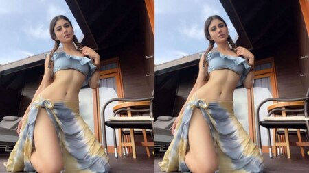 Mouni Roy sizzles in blue beach outfit