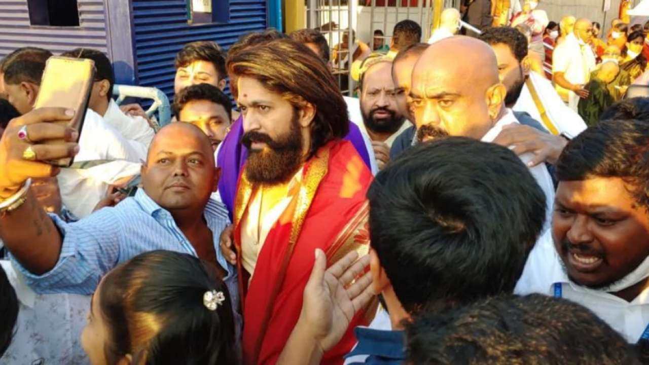 Yash poses with fans