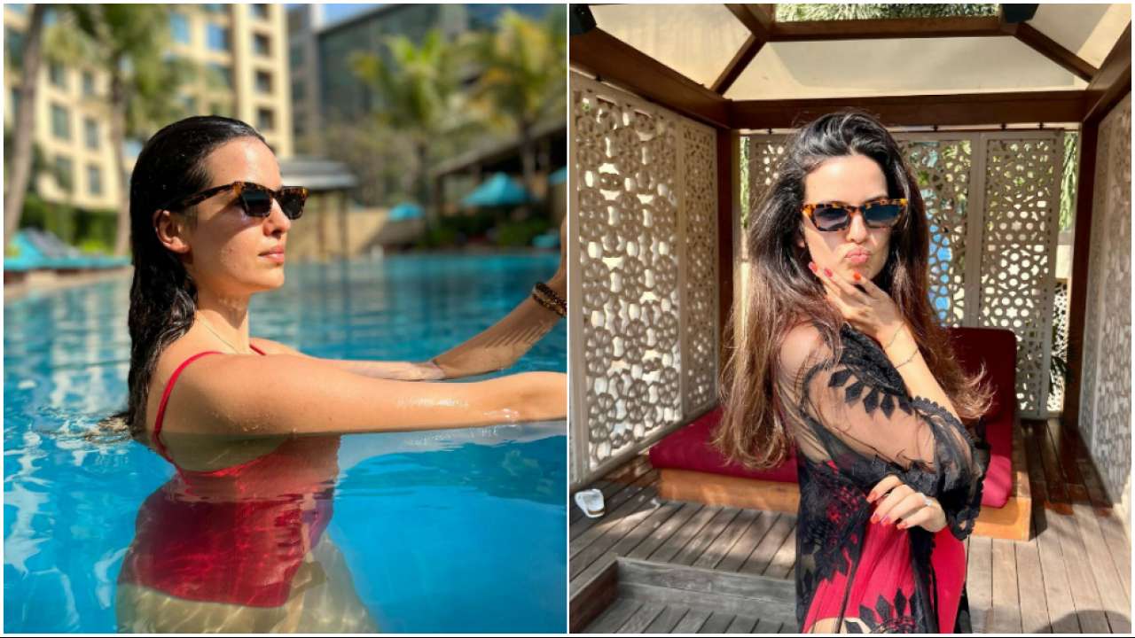 Natasa Stankovic Nude Video - In Pictures: Hardik Pandya's wife Natasa Stankovic turns water baby, check  HOT pics by the pool