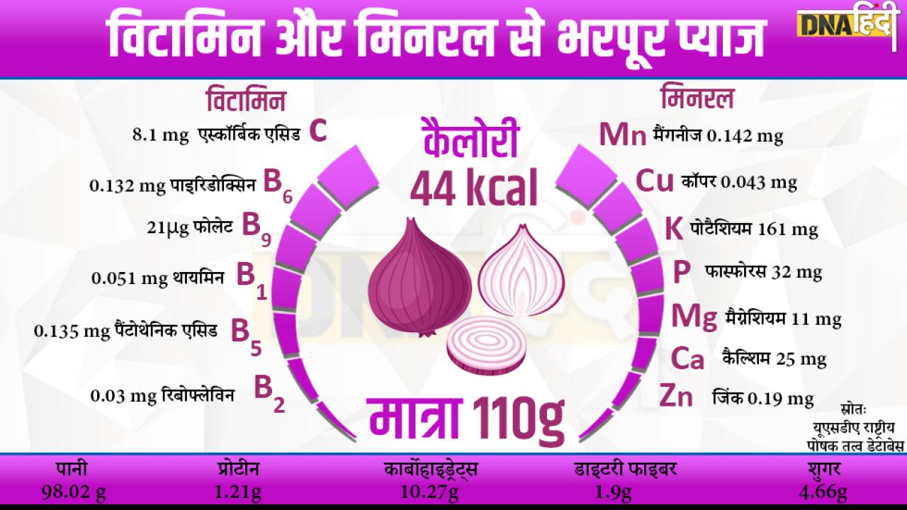 प्याज की न्यूट्रिशन वैल्यू 