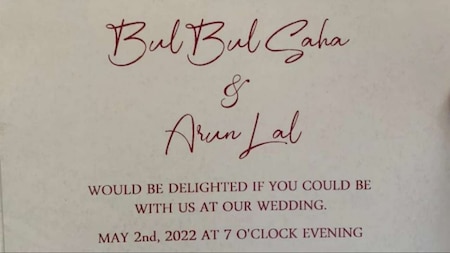 Arun Lal wedding card