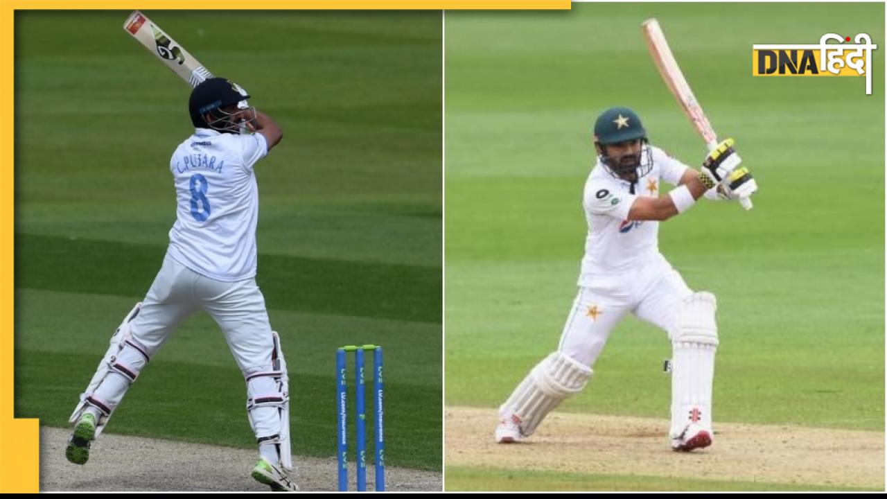 काउंटी क्रिकेट में Pujara-Rizwan का तूफान, इंग्लैंड में छाए इंडिया-पाकिस्तान