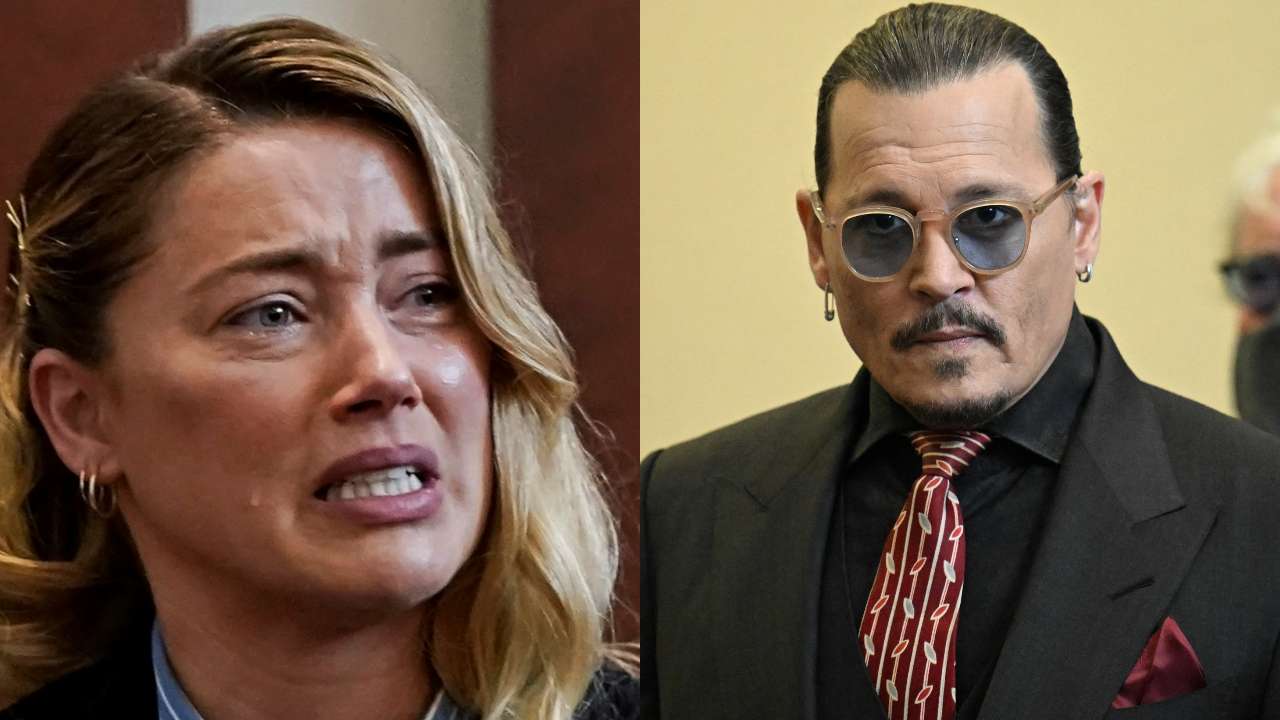 Amber Heard chokes back tears as she testifies ex-husband Johnny Depp  physically abused her