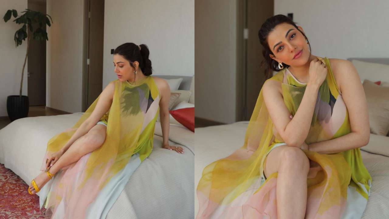 Kajal Video Xxx - Kajal Aggarwal looks stunning in multi-coloured dress, shares photos on  Instagram