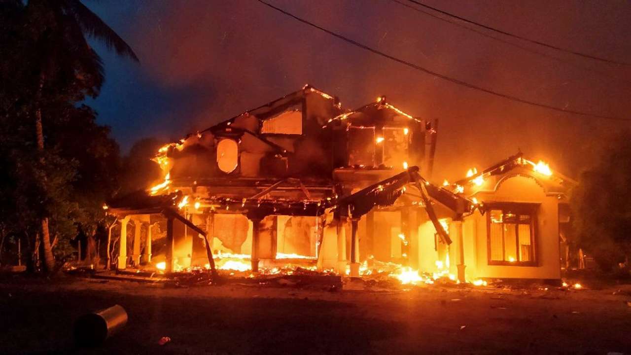 Sri Lanka crisis: Nationwide curfew, house of Rajapaksas set ablaze – All  you need to know