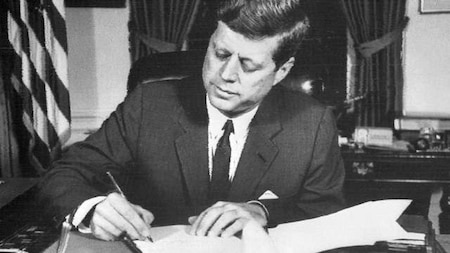 Former US President John F Kennedy