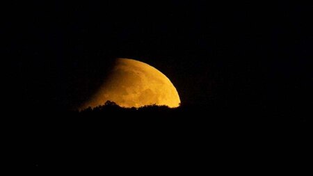 Lunar eclipse in Skopje, North Macedonia