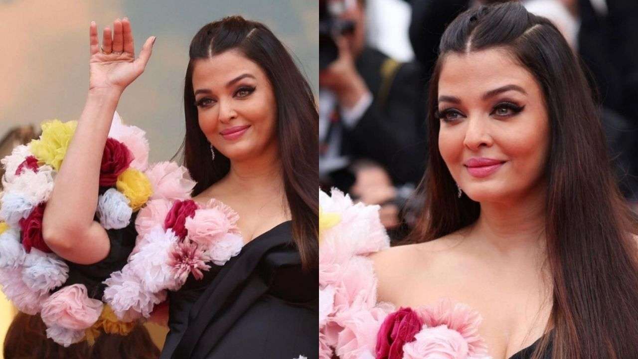 Cannes 2022 Aishwarya Rai looks mesmerising in black gown, walks red