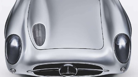 Mercedes Benz 300 SLR Uhlenhaut Coupe car's front profile
