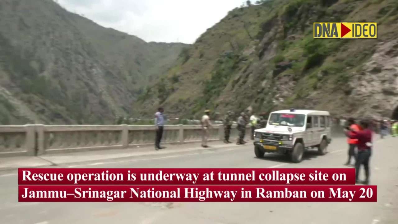 Rescue operation underway at tunnel collapse site on JammuSrinagar