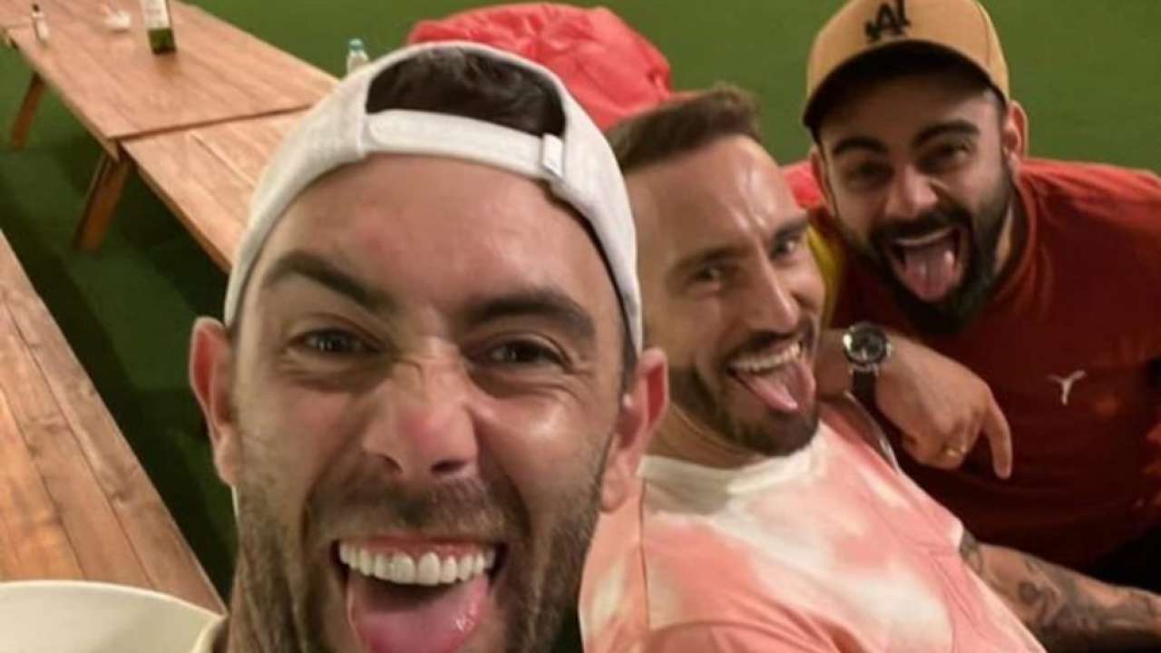 Virat Kohli along Faf du Plessis and Glenn Maxwell