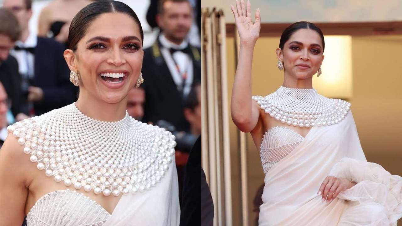 Cannes 2022: Deepika Padukone stuns in off-white ruffle saree at ...