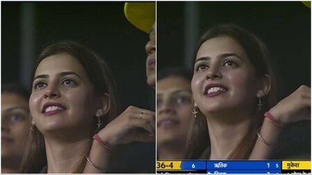 Unknown mystery girl spotted during MI vs CSK match