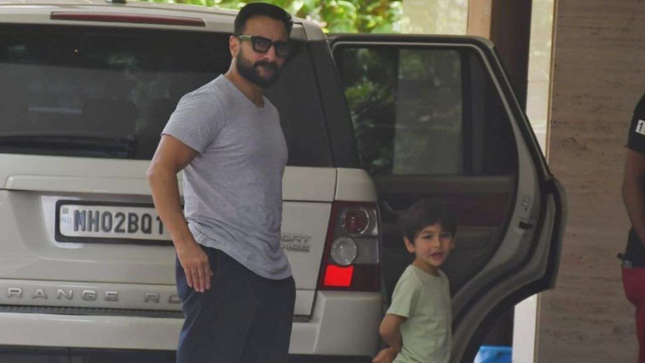 Saif Ali Khan with Taimur