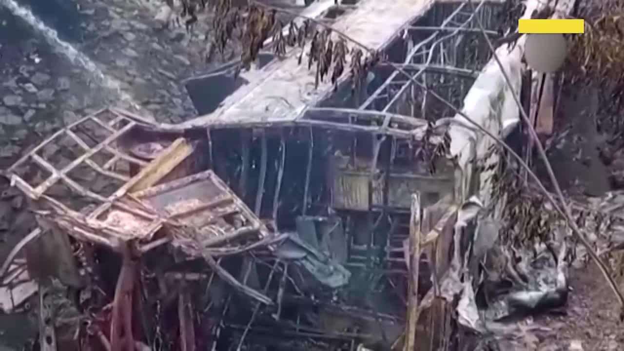 Karnataka: 3 die as bus catches fire after collision with goods vehicle ...