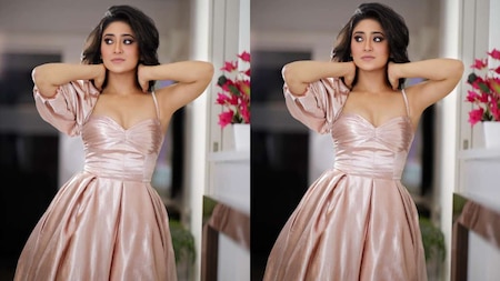 Shivangi Joshi looks breathtaking in pink dress