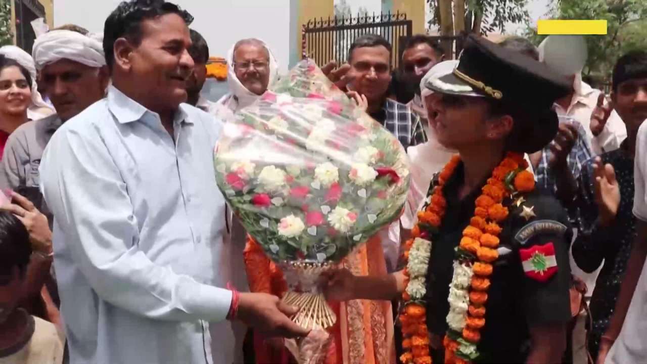 Haryana: First woman Combat Aviator Abhilasha Barak receives grand welcome by villagers in Rohtak