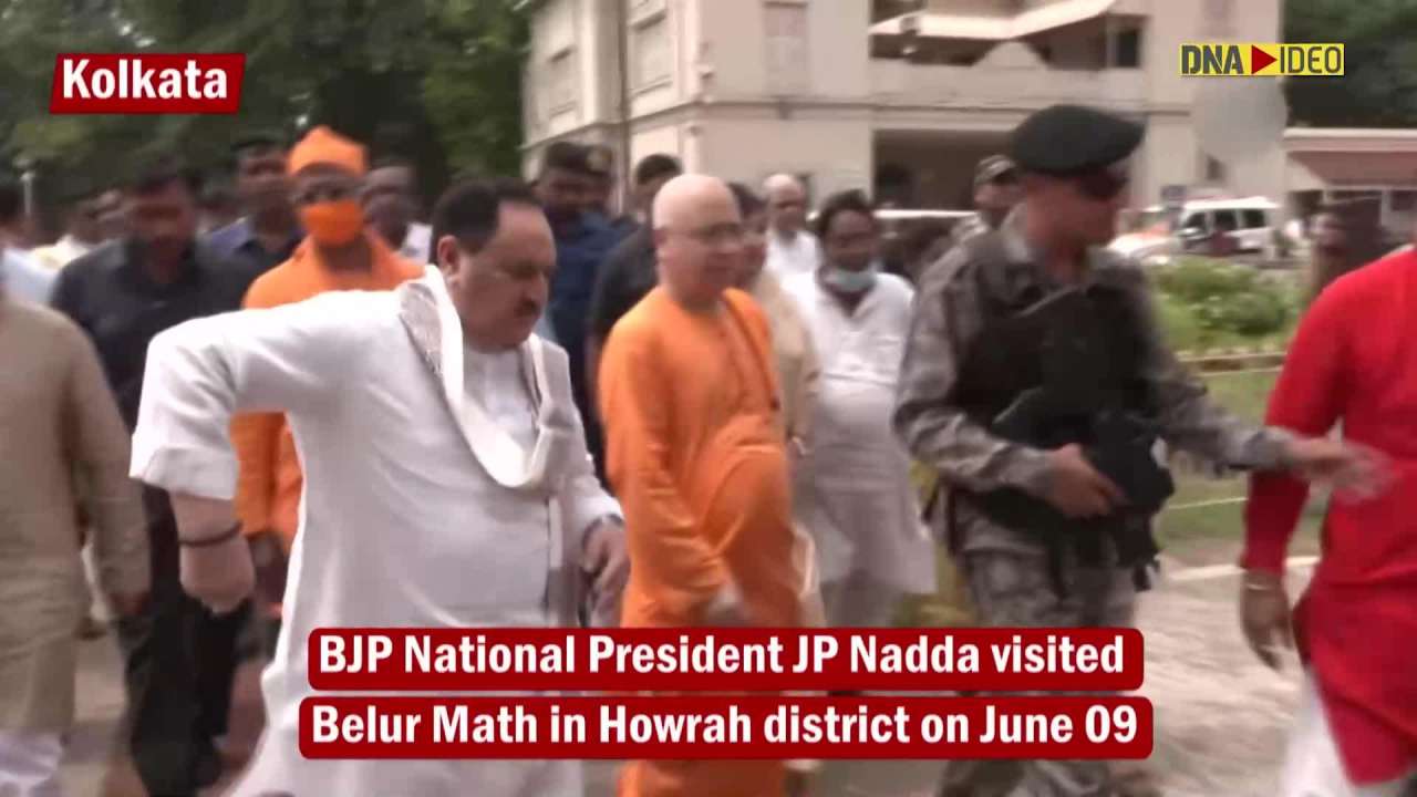 BJP National President JP Nadda offers prayers at Belur Math in Kolkata