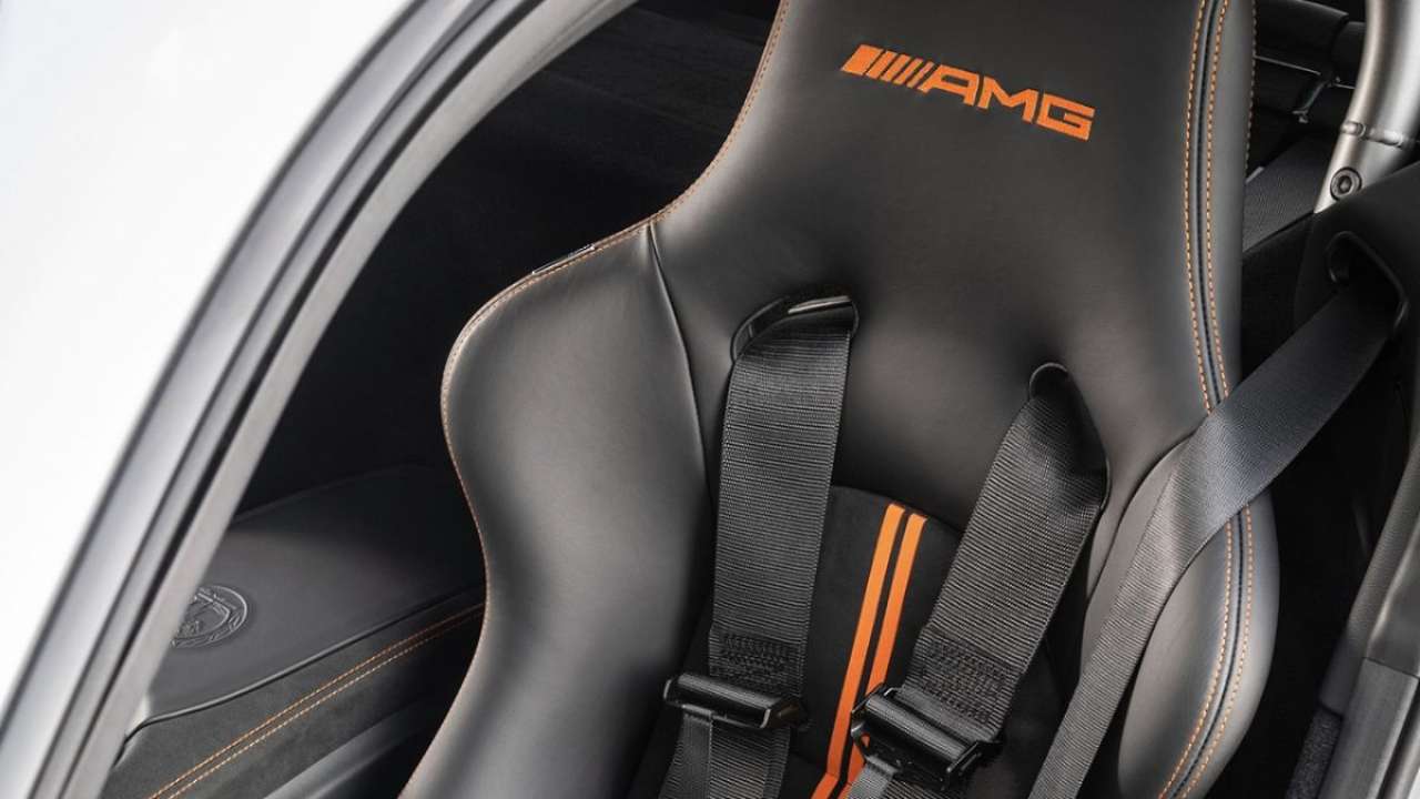 The car comes with light carbon-fibre bucket seats