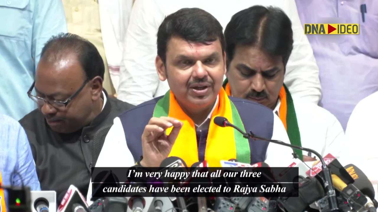 Maharashtra LoP Fadnavis expresses happiness over victory of BJP candidates in Rajya Sabha Polls