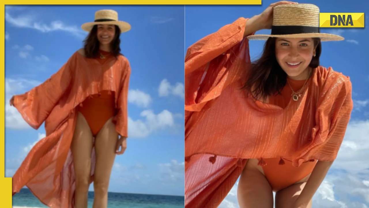 Anushka Bf Sex Videos - Anushka Sharma looks sizzling hot in orange monokini, shares photos on  Instagram