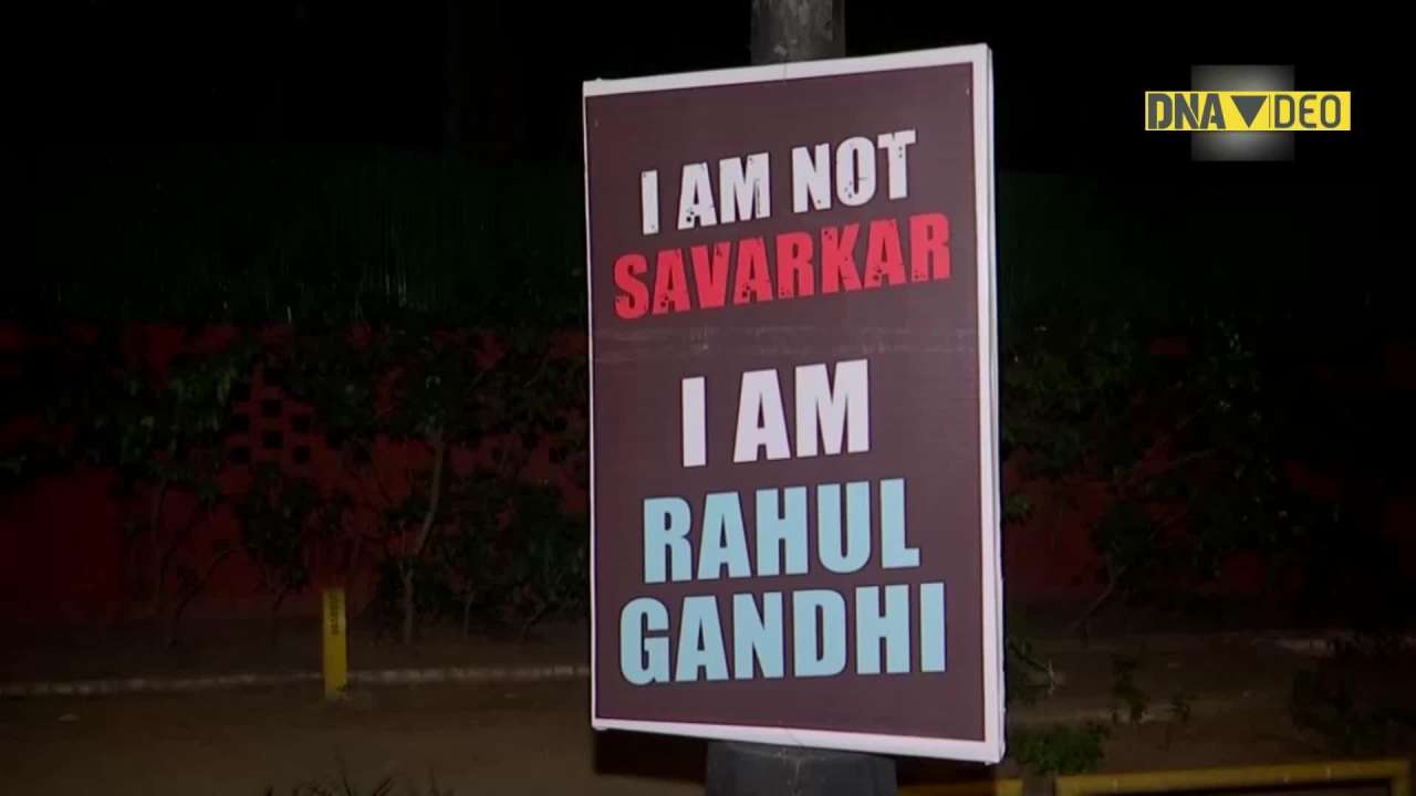 ‘I am not Savarkar, truth will prevail’ posters seen outside Rahul Gandhi’s residence ahead of ED questioning