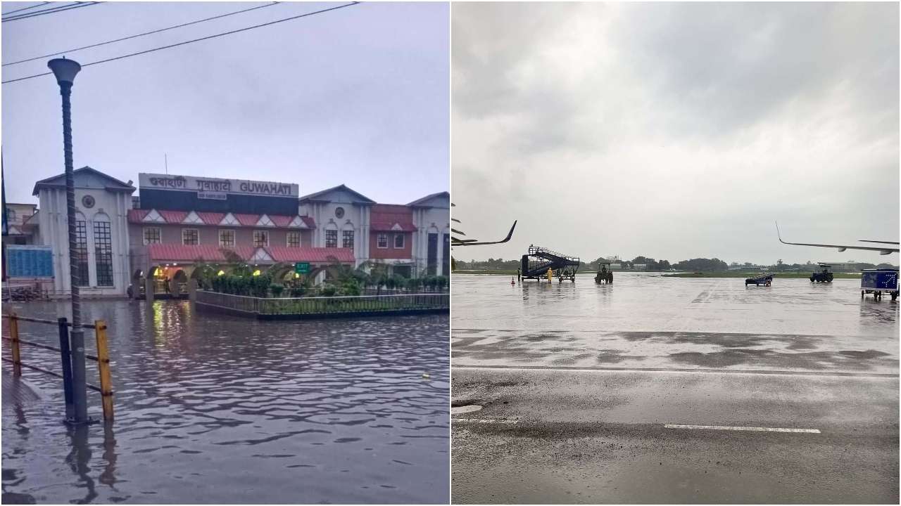 Guwahati railway station and airport affected due to flooding