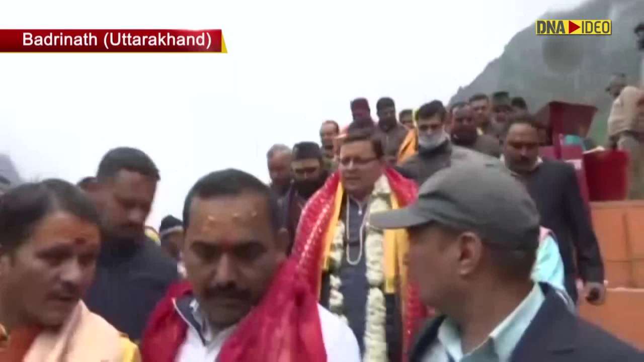 Uttarakhand CM Pushkar Singh Dhami inspects construction works in Badrinath 