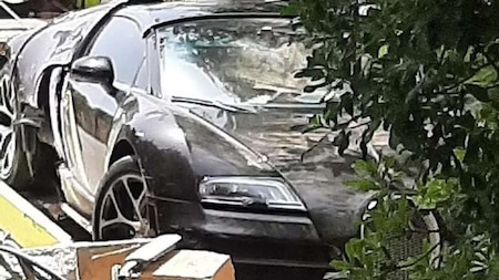 Ronaldo’s bodyguard has crashed his Bugatti Veyron