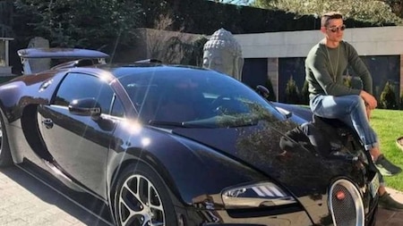 Ronaldo's Bugatti Veyron has a top speed of 408 km/h.