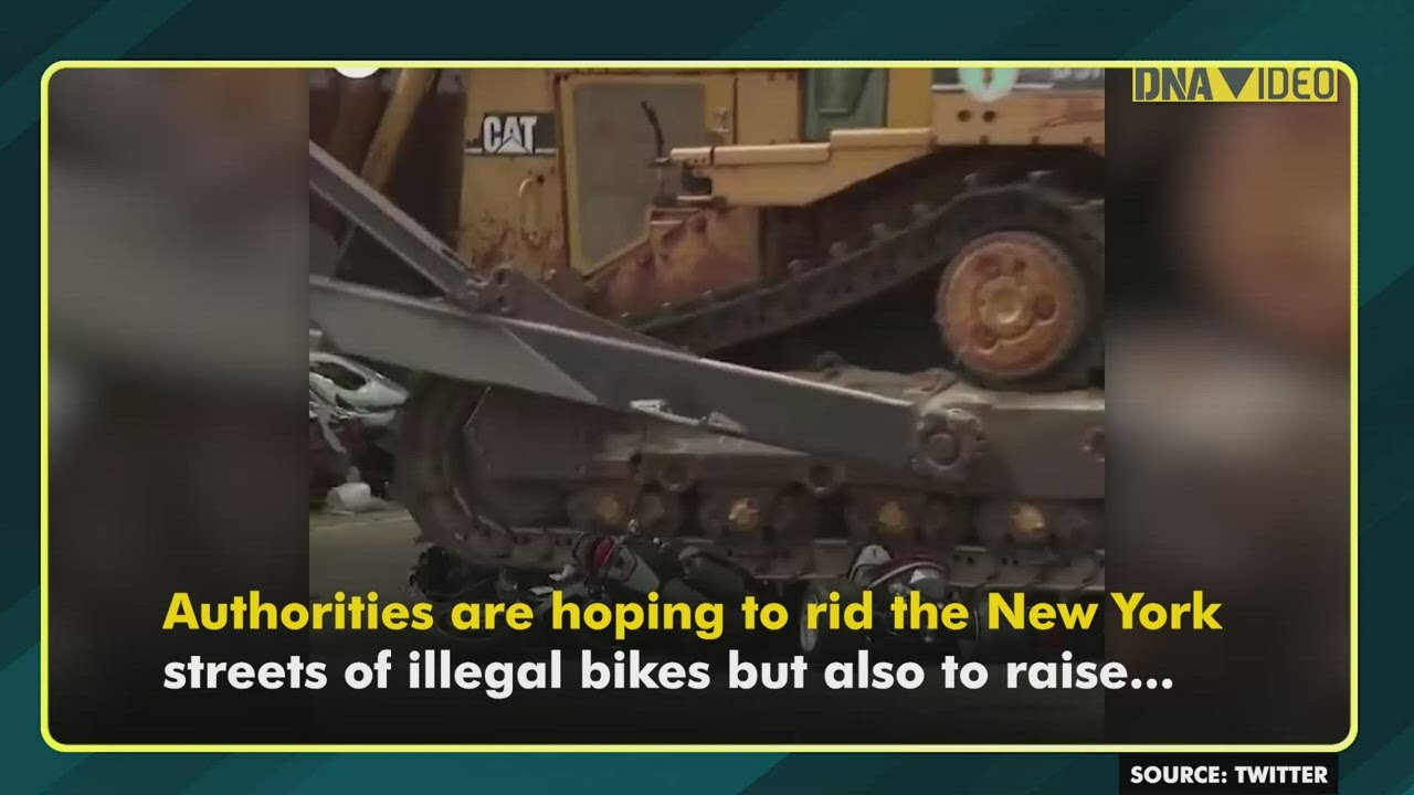 Destructive move: New York City Mayor Crushes 100 Illegal Bikes With Bulldozer