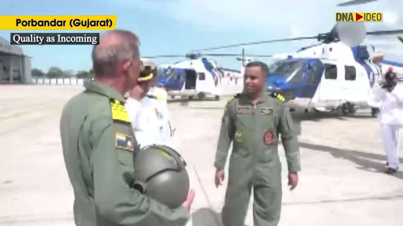 Coast Guard Chief VS Pathania flies newly inducted ALH Mark 3 helicopter