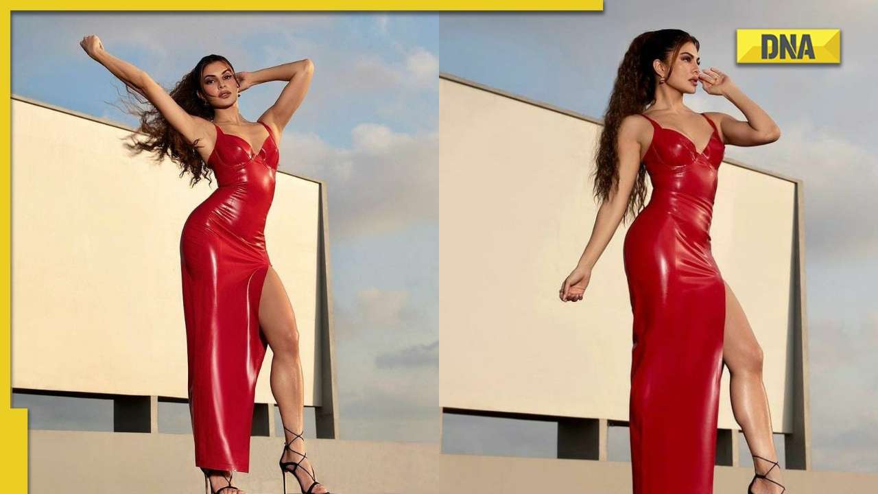 Sex Hot Jacqueline Video - Jacqueline Fernandez raises temperature with her sexy photos in slit red  gown