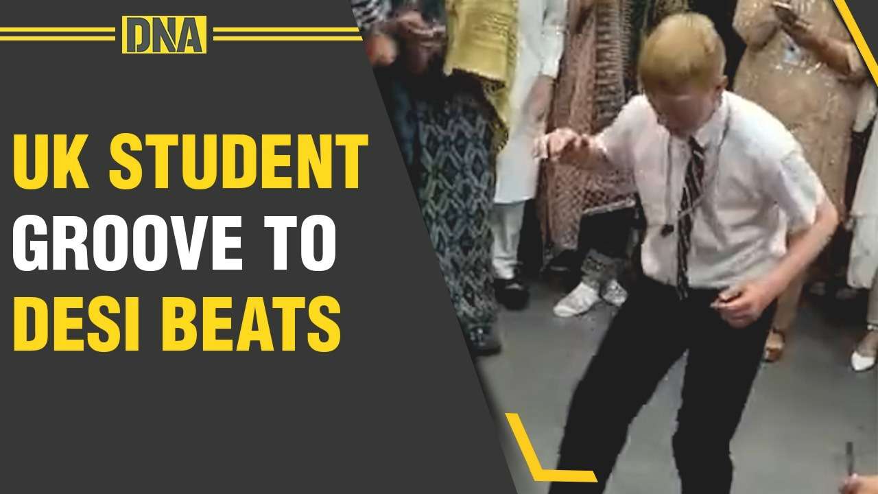 Watch: UK college student energetic dance to desi dhol beats