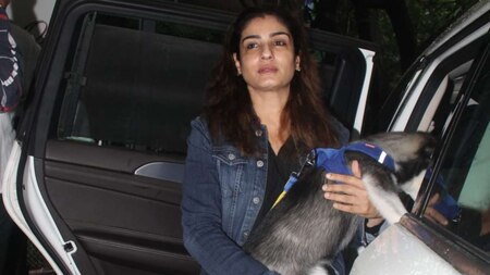Raveena Tandon spotted with her dog