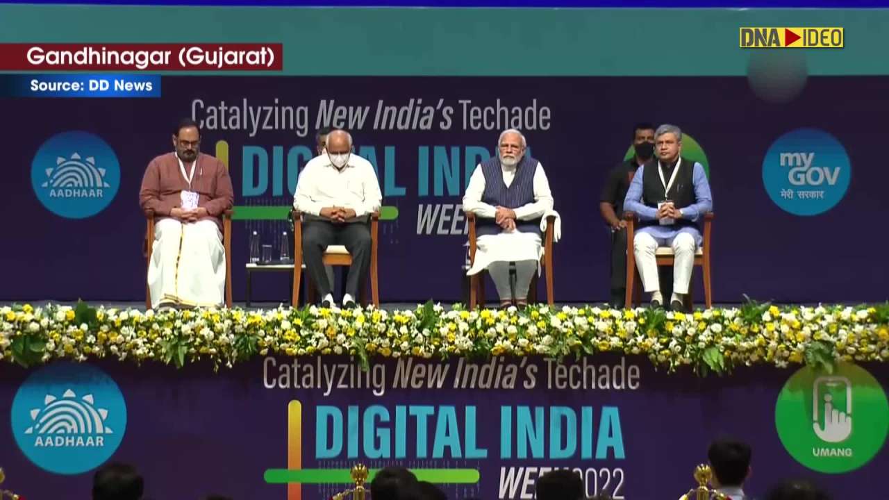 PM Modi launches multiple digital initiatives at Digital India Week 2022 in Gandhinagar, Gujarat
