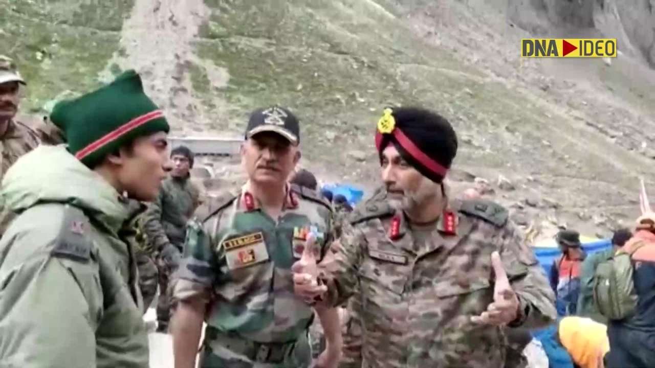 Amarnath Cloudburst: Chinar Corps Commander Lt Gen ADS Aujla reaches at affected area