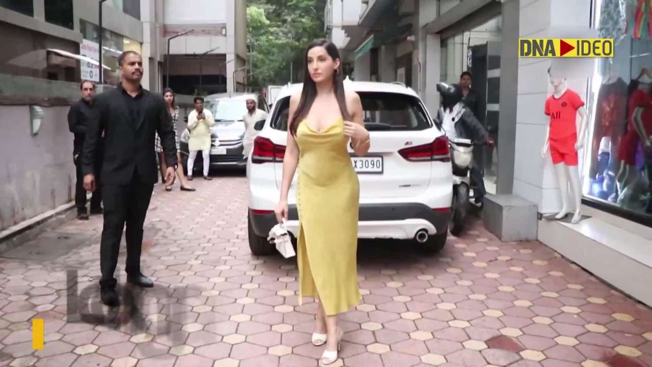Mumbai: Nora Fatehi sizzles in her thigh-high slit dress
