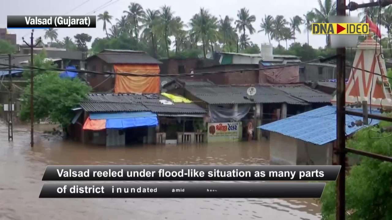Gujarat: Valsad reels under flood-like situation amid heavy rains Gujarat: Valsad reels under flood-like situation amid heavy rains
