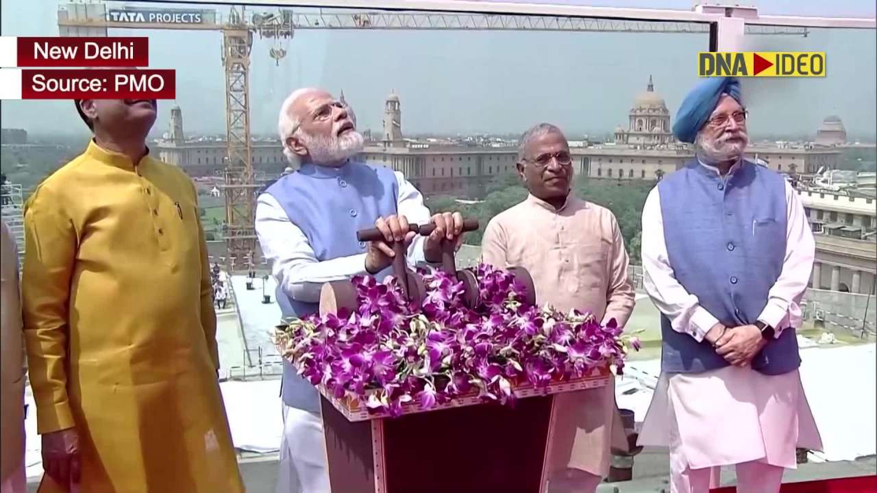 PM Modi unveils 6.5m long bronze National Emblem cast atop new Parliament building