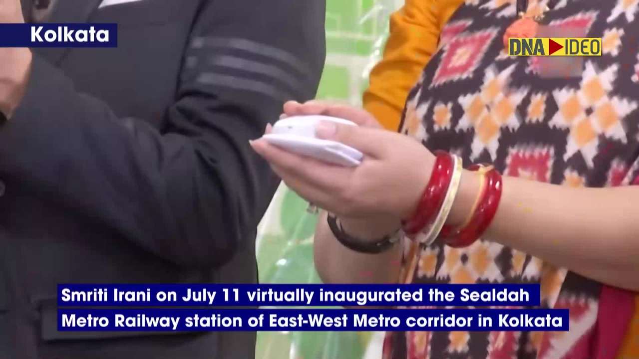 Union Minister Smriti Irani inaugurates Sealdah Metro Station in Kolkata