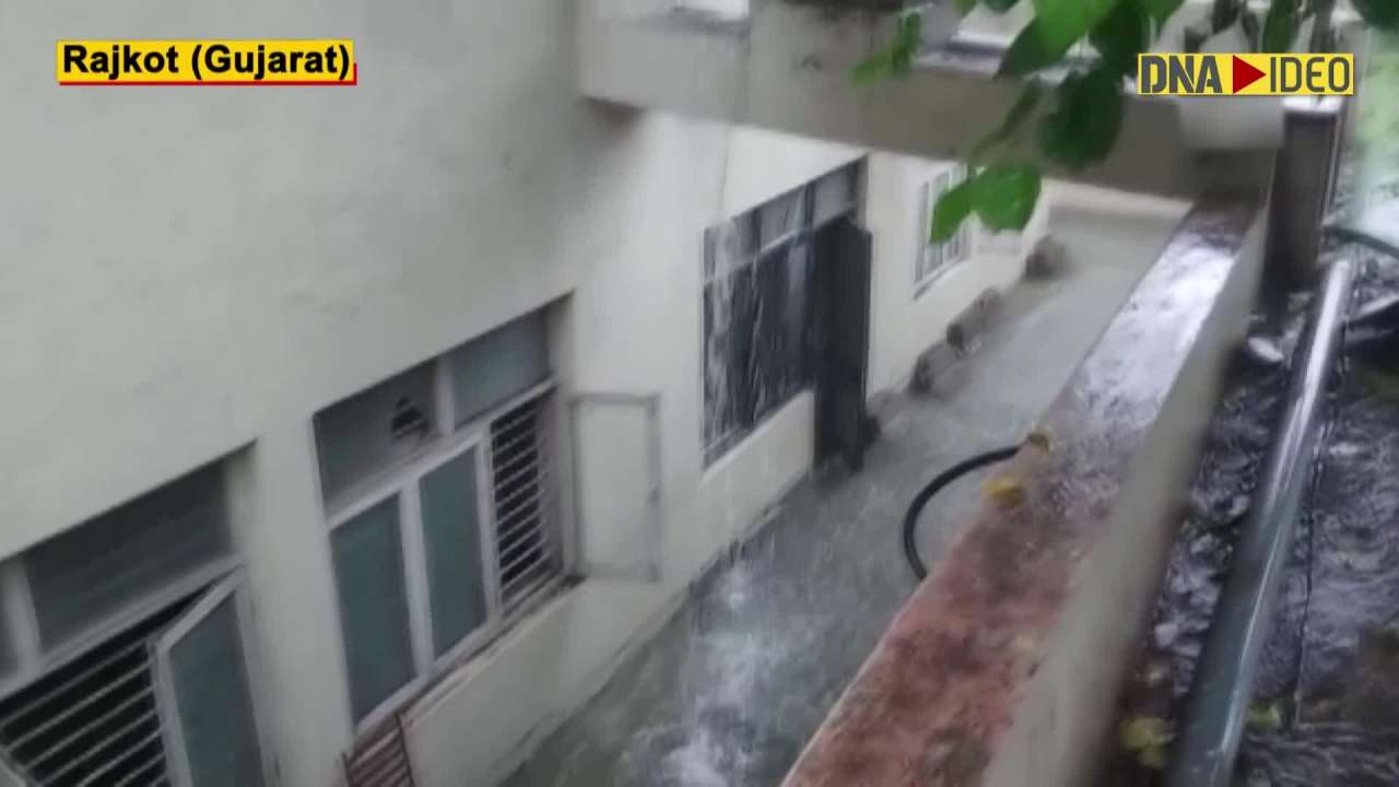 Heavy rain causes flood-like situation in Rajkot, Gujarat