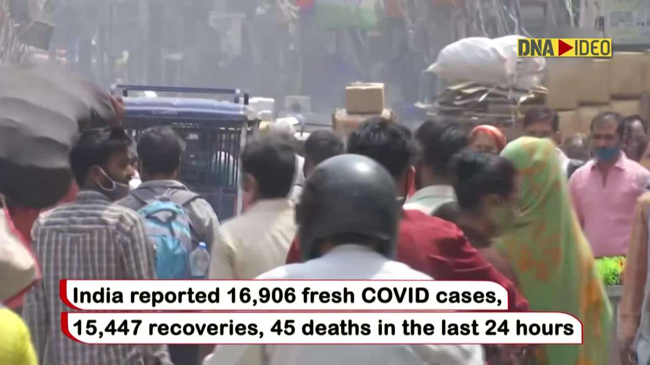 COVID Update: India reports 16,906 new cases, 45 deaths in last 24 hours 
