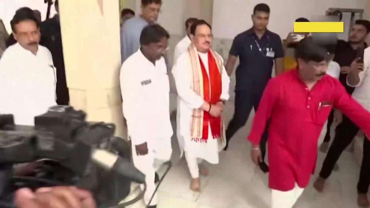 BJP president JP Nadda offers prayers at Lord Valmiki Temple