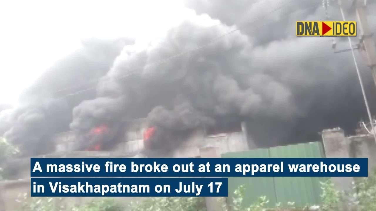Massive fire breaks out at apparel warehouse in Visakhapatnam