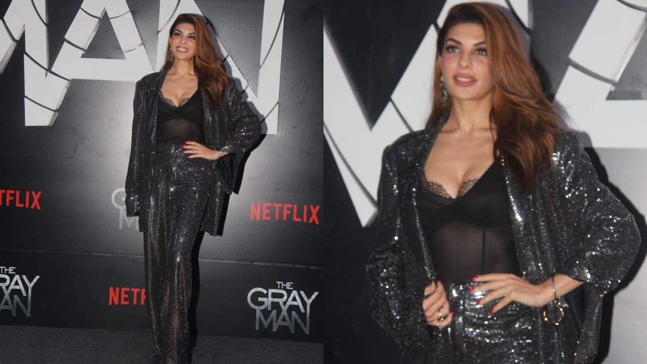 The Gray Man Premiere: Jacqueline Fernandez-Alaya F cast their black magic;  Babil Khan poses for shutterbugs on red carpet