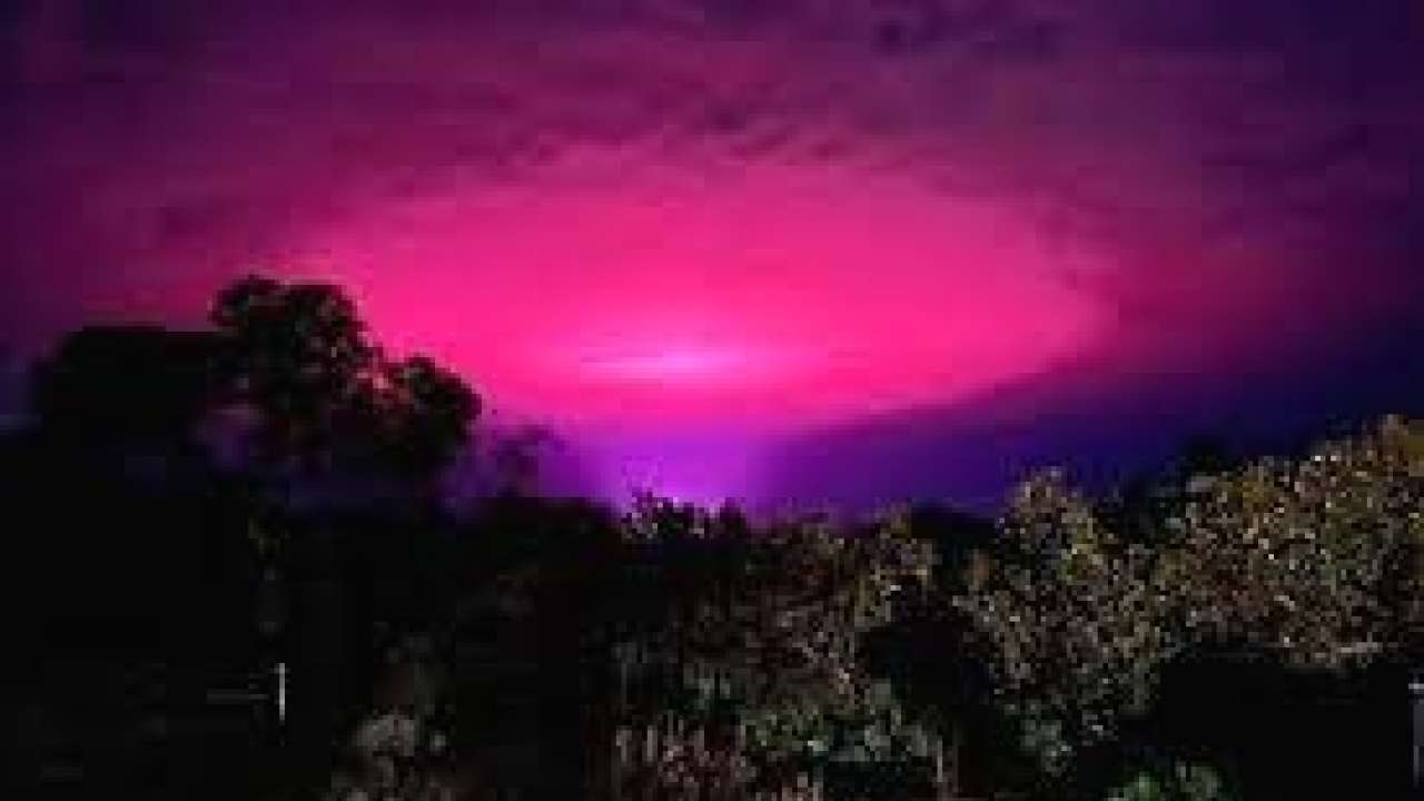 Watch: Mysterious, Huge pink cloud over Australian town