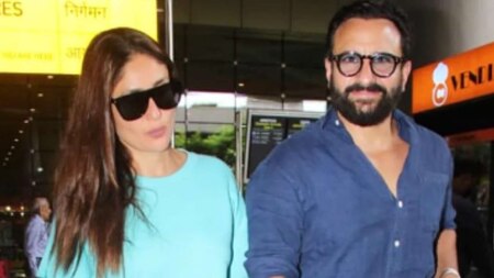 Kareena Kapoor-Saif Ali Khan at Mumbai airport