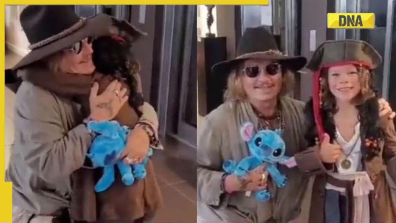 Viral Video Johnny Depp Poses With A Little Fan Dressed As Captain Jack Sparrow